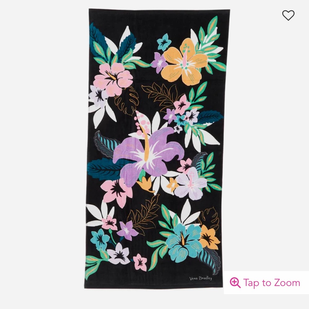 NWT Vera Bradley Beach Towel in Happy Blooms